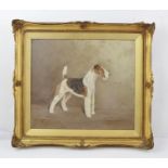 L** W** LUCAS A 20th century portrait study of a Wire Fox Terrier, entitled "Sunkist of