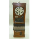 NATIONAL TIME RECORDER CO LTD, AQUINAS STREET, LONDON, SE1. An oak cased factory Time Clock with