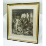 SAMUEL COUSINS AFTER EDWIN HENRY LANDSEER "Maid and the Magpie" an engraving, signed in pencil by