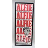 AN ORIGINAL CINEMA LOBBY POSTER FOR PARAMOUNT PICTURES 1966 FILM "ALFIE", starring Michael Caine,