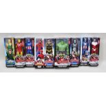 NINE BOXED HASBRO MARVEL ACTION FIGURES including Spiderman, Hulk, Captain America, Iron Man,