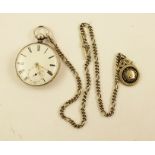 PAYNE, HIGH STREET, ABINGDON A GENTLEMAN'S OPEN FACE VICTORIAN SILVER POCKET WATCH, having English