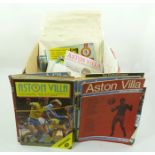A COLLECTION OF ASTON VILLA FOOTBALL PROGRAMMES approximately 33 - 1968/69, 20 - 1980/81, 8 - 1971/