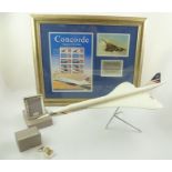 A COLLECTION OF CONCORDE MEMORABILIA includes a 'Space Models - Industrial and display model