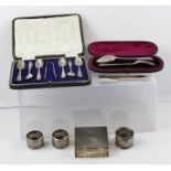 JOHN ALDEWINCKLE & THOMAS SLATER A LATE VICTORIAN SILVER CHRISTENING SET, comprising fork and spoon,