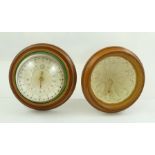 A 19TH CENTURY POCKET MAGNETIC SUNDIAL IN TREEN (YEW WOOD) TURNED CASE having printed card dial with