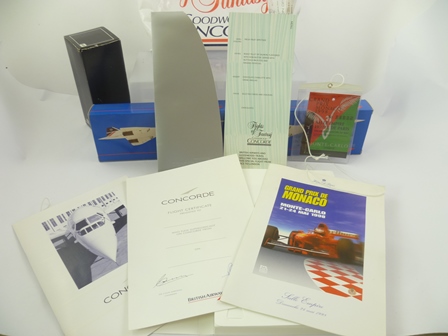 A SELECTION OF CONCORDE MEMORABILIA, comprising Flights of Fantasy folder with menu, Hotel de - Image 2 of 3