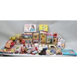 A QUANTITY OF DOLLS AND RELATED ITEMS to include boxed Sindy furniture and accessories, a quantity