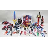 A BOXED POWER RANGERS ACTION FIGURE 'OPERATION OVERDRIVE' together with a quantity of loose