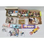 A QUANTITY OF PLASTIC FIGURES AND ANIMALS MOSTLY BRITAINS including Cowboys, Deetail Military,