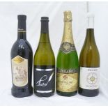 PICCINI MEMORO NV, 14%, 1 bottle CORRADO PIEMONT SEC NV, 1 bottle PIUMA DOC GARDA CHARDONNAY NV, 1