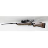 A BSA METEOR AIR RIFLE .22 CALIBRE BREAK ACTION with telescopic sight, Nikko Sterling Silver