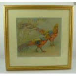 KAY NIXON, S.W.A. (1895-1988) A pair of Chinese Pheasants, a Watercolour, signed 28cm x 31cm mounted