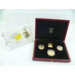 THE 1991 UNITED KINGDOM GOLD PROOF SOVEREIGN THREE COIN SET, with certificate of authenticity) in