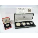 A UNITED KINGDOM 1997 SILVER PROOF BRITANNIA COIN COLLECTION with certificate and case, contains a