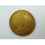 AN 1891 VICTORIAN GOLD SOVEREIGN