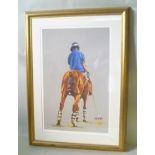 AFTER D. HARRIS "Polo Player", a limited edition Colour Print, signed in pencil, no. 6/250, 78cm x