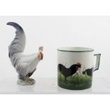 A "ROYAL COPENHAGEN" PORCELAIN COCKEREL, printed and painted factory marks to base, includes