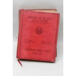 ARMY & NAVY STORES LIMITED "General Price List" No.102, 1935-36, one red cloth volume