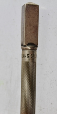 A SET OF FOUR STERLING SILVER BRIDGE PENCILS, each with a suit symbol to the top, cased - Image 4 of 5