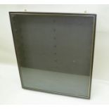 A "PICTURE PRIDE DISPLAYS LTD" GLASS FRONTED WALL MOUNTING MODEL DISPLAY CABINET with 11