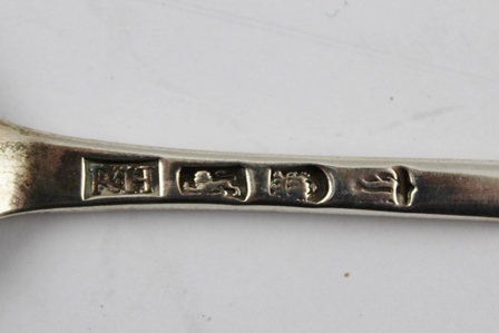 A GEORGE III SILVER COMBINATION SPOON AND MARROW SCOOP, London 1763, together with a Thomas Wilkes - Image 2 of 4