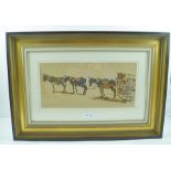 JAMES MILLER R.S.W. (1893-1987) "Donkey Cart", a Watercolour sketch, signed, 18cm x 37cm in gilt