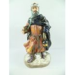 A ROYAL DOULTON HAND PAINTED CHINA FIGURE "Good King Wenceslas", ref. no. HN2118, 21.5cm high