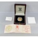 A WELSH 500TH ANNIVERSARY PRESENTATION OF THE FIRST GOLD SOVEREIGN, in presentation box with