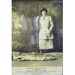 RECORD TAY SALMON 64lbs, captured by Miss Ballantine, 7th October 1922, studio shot framed