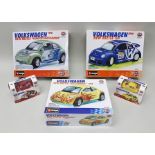 TWO BURAGO 1:18 SCALE METAL MODEL KITS VW 1998 NEW BEETLE FUN SPORT BEETLE MANIA and VW2000 NEW