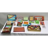 A COLLECTION OF VINTAGE BOARD GAMES including Picture Loto, Subbuteo, Flying Hats, Careers, P Plus