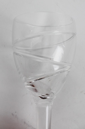 A SET OF FOUR STEMMED WINE GLASSES, designed by Jasper Conran for Stuart Crystal, 25.5cm high - Image 2 of 3