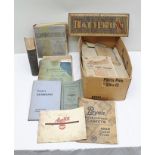 A BOX OF MOTORING COLLECTABLES, including Glenn's Sunbeam Workshop Manual, an Austin Motor Company