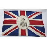 AN EDWARD VIII 1936 UNION JACK FLAG with a monochrome portrait of the uncrowned King to the