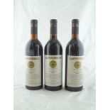 CAPOGRECO 1984 Riverside Avenue Mildura Shiraz, (Museum Release) matured in oak, bottled 1992, 3 x