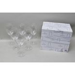 A SET OF SIX VILLEROY & BOCH BORDEAUX GOBLETS, each etched Villeroy & Boch to sole, in original box