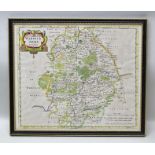 ROBERT MORDEN "Warwickshire" an engraved Map, hand coloured details and cartouche, 36cm x 42cm in