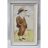 ATTRIBUTED TO COLONEL J.E. THOMPSON (A.K.A.'VIOLET FLINT') A Caricature of a Gentleman Golfer,