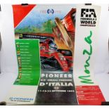 THREE UNFRAMED FORMULA 1 POSTERS including 2 x "Benetton" and a "Pioneer Grand Premio D'Italia