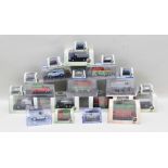 OXFORD COMMERCIAL DIE-CAST VEHICLES in acrylic display boxes 1:76 scale, eleven assorted models