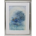 KAM KEE YONG A study in the style of Kandinsky depicting a single tree, a Watercolour, signed and