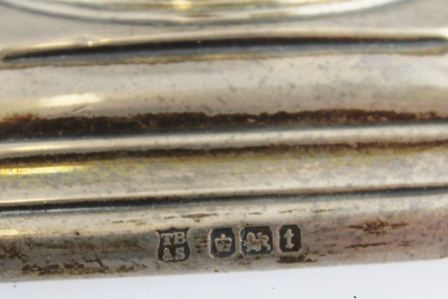 THOMAS BRADBURY & SONS LTD A PAIR OF GEORGE II STYLE SILVER CANDLESTICKS, having removable drip - Image 6 of 10