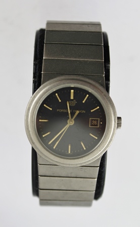 A PAIR OF "PORSCHE" DESIGN TITANIUM WRIST WATCHES, one lady's, one gentleman's, each having black - Image 4 of 9