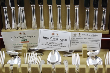 AN "ARTHUR PRICE" 60-PIECE "DUBARRY" PATTERN CANTEEN OF SILVER PLATED CUTLERY, comprising eight - Image 4 of 6