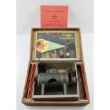 AN ERNST PLANK "LANTERNA MAGICA" CHILD'S MAGIC LANTERN in original box, with slides and