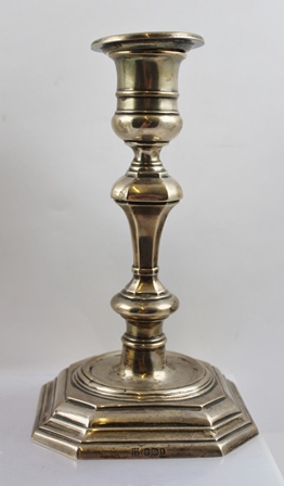 THOMAS BRADBURY & SONS LTD A PAIR OF GEORGE II STYLE SILVER CANDLESTICKS, having removable drip - Image 3 of 10