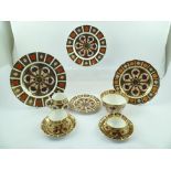 A QUANTITY OF ROYAL CROWN DERBY BONE CHINA TABLE WARE, Imari pattern no.6149 comprising milk jug,