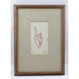 LEONARD BODEN "Hand of Pope Pius XII" Sanguine chalk drawing, signed and dated 1956 and inscribed "