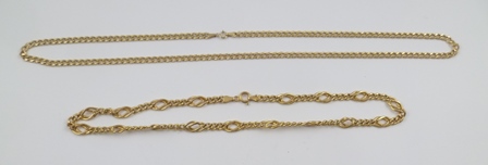 TWO 9CT GOLD NECKLACES 14g (combined) (2) - Image 2 of 5